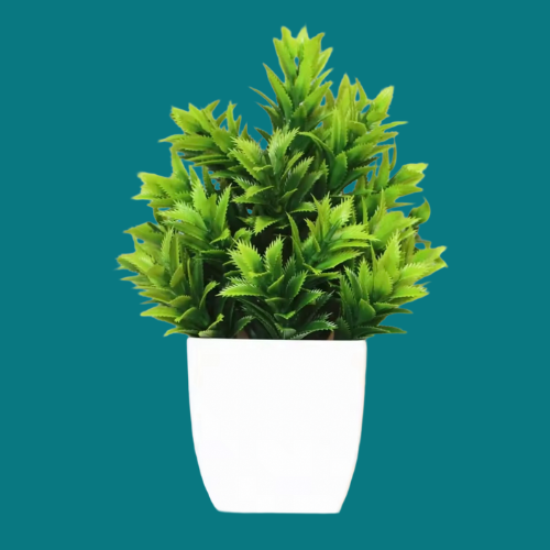 Bonsaï artificiel vert, 11 fausses plantes pour photo