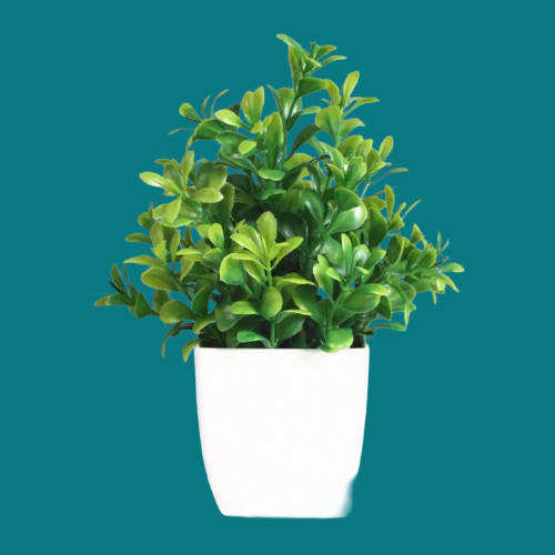 Bonsaï artificiel vert, 11 fausses plantes pour photo