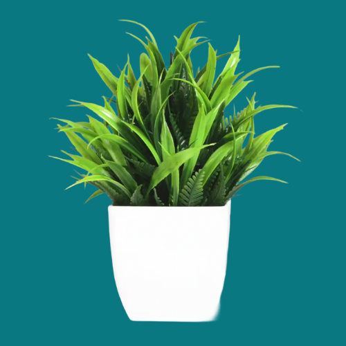 Bonsaï artificiel vert, 11 fausses plantes pour photo
